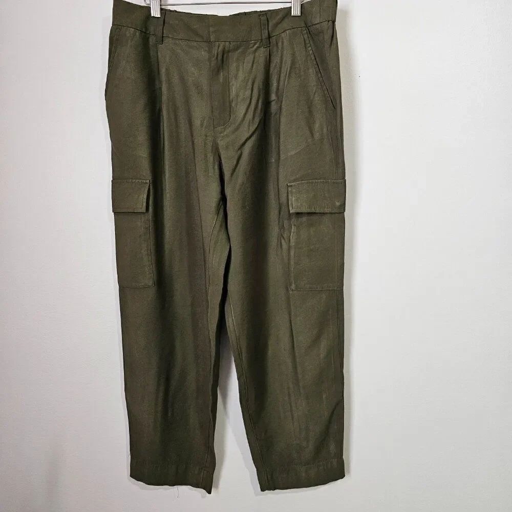 EUC A NEW DAY OLIVE GREEN CARGO SOFT JOGGER PANTS SIZE 14 / XL